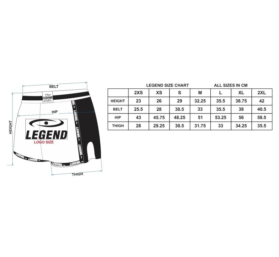 Legend Sports Kickboks Broekje Camo Black