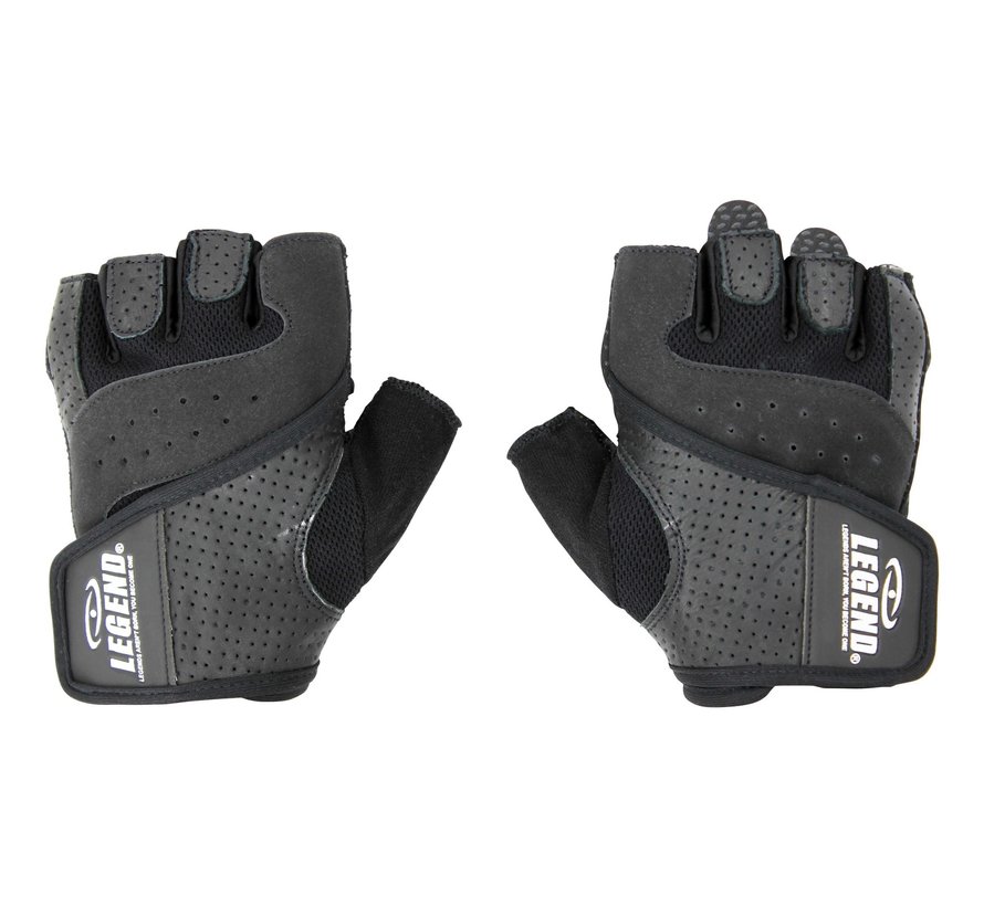 Fitness Handschoenen Leder Special Edition zwart