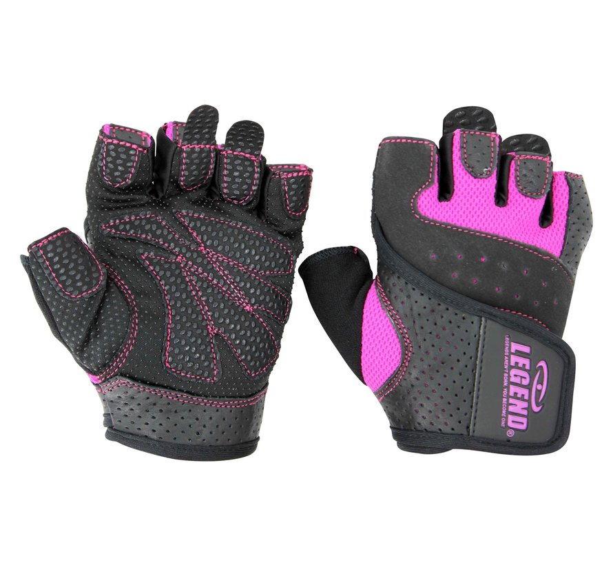 Dames Fitness Handschoenen Leder Special Edition Roze