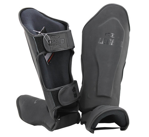 Legend Legend Sports Scheenbeschermers kickboksen leer PRO Mat Zwart