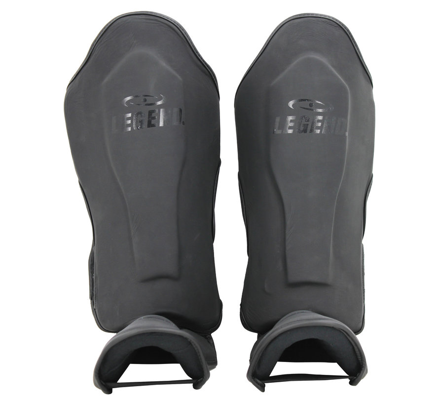 Legend Sports Scheenbeschermers kickboksen leer PRO Mat Zwart