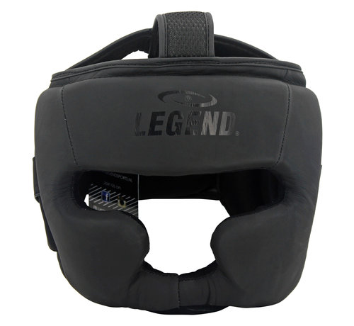 Legend Hoofdbeschermer Leder PRO zwart - mat