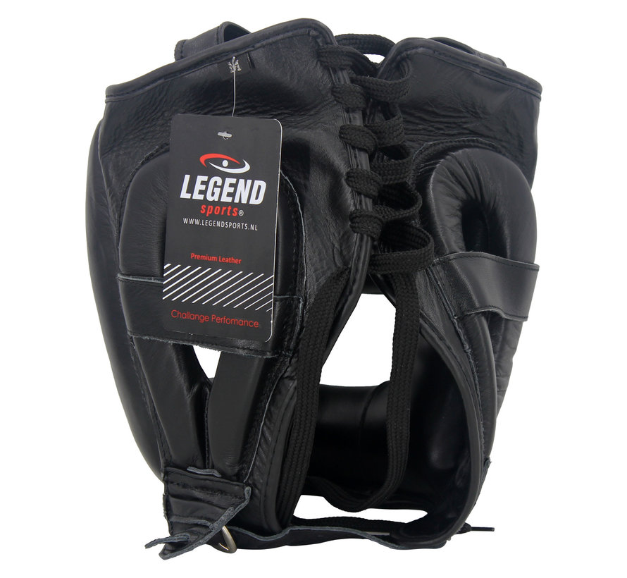 Hoofdbeschermer Leder PRO zwart - mat