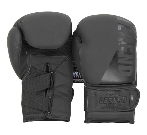 Legend Legend Sports Bokshandschoenen leer Legend Wrist Lock Tech mat zwart