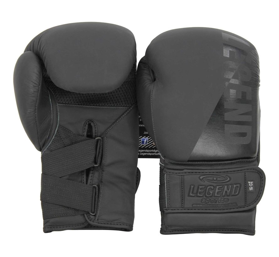 Legend Sports Bokshandschoenen leer Legend Wrist Lock Tech mat zwart