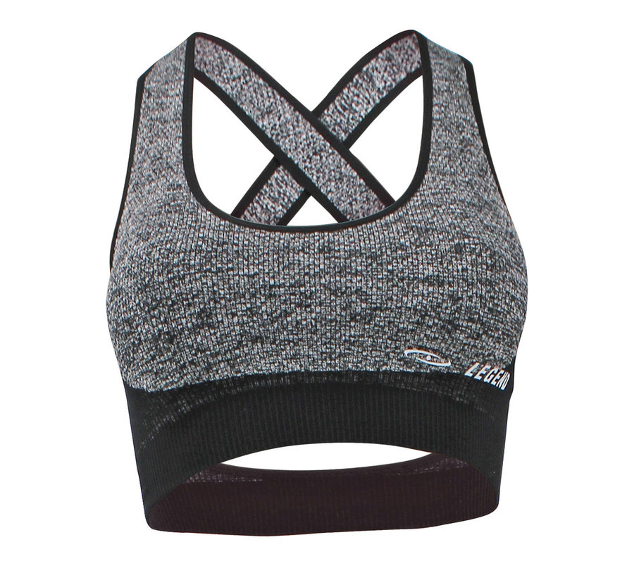 Crossback Sport-BH  grijs/zwart