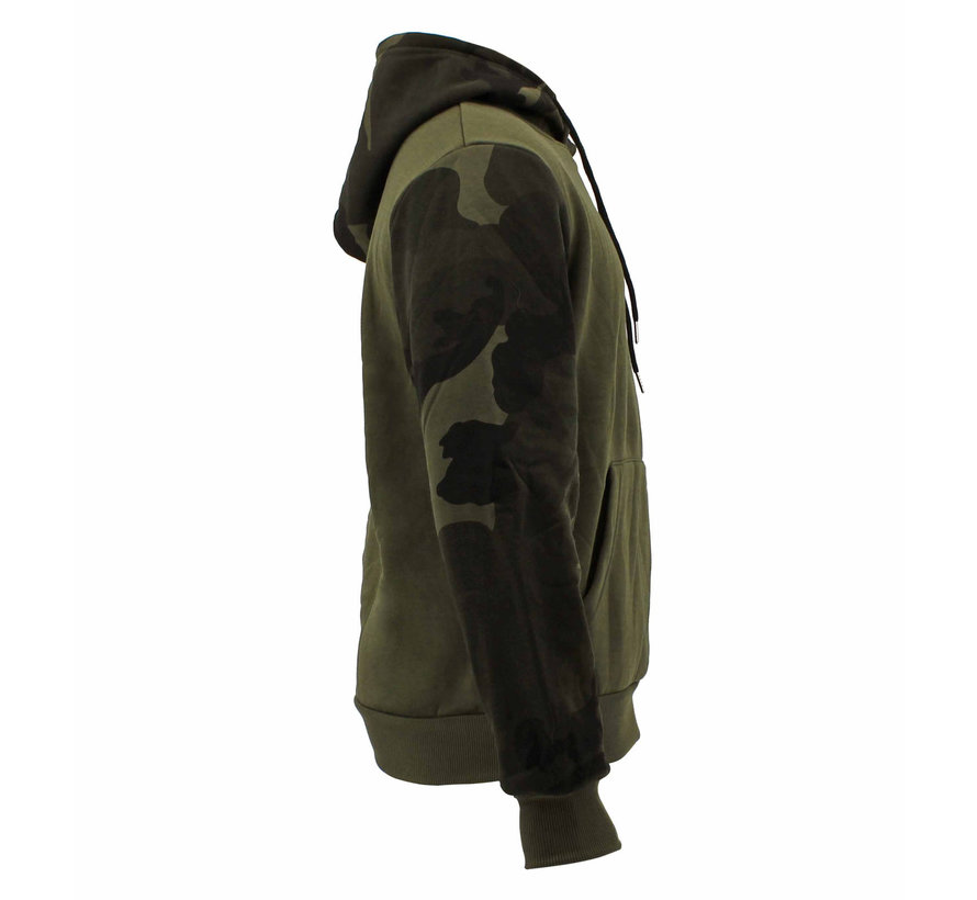 Hoodie unisex  Leger Camo fleece