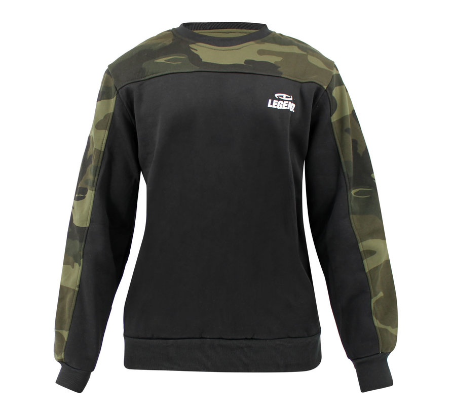 trui unisex Zwart Camo fleece