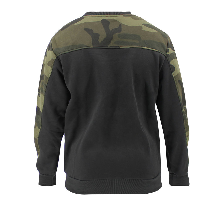 trui unisex Zwart Camo fleece