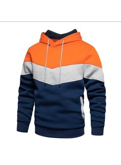 Legend Hoodie tricolore unisex Oranje fleece