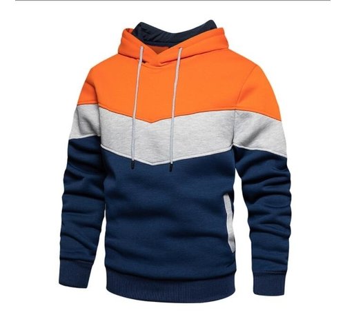 Legend Hoodie tricolore unisex Oranje fleece