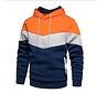 Hoodie tricolore unisex Oranje fleece