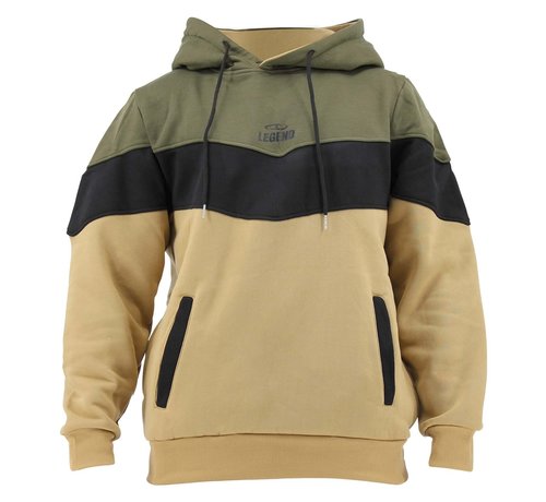 Legend Hoodie tricolore unisex Beige fleece