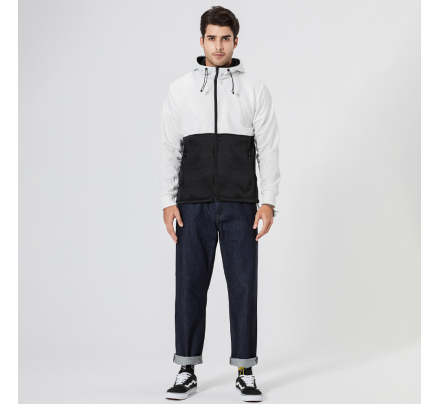 Sport Jas Zwart/Wit Fleece