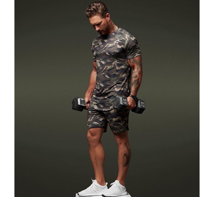 Korte broek heren camo