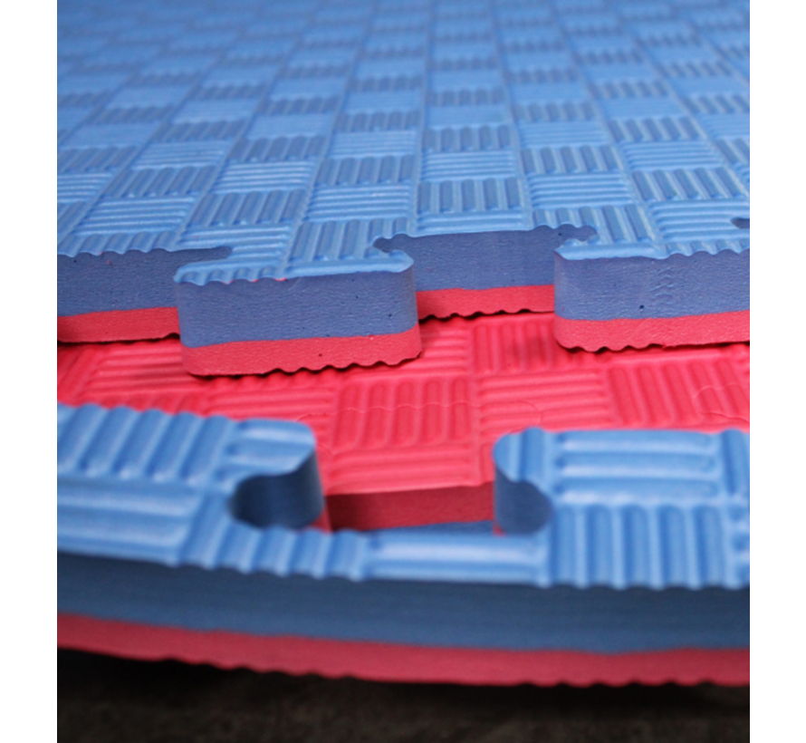 Puzzelmat 1 x 1 m sport 3CM Blauw/Rood- Gratis verzonden