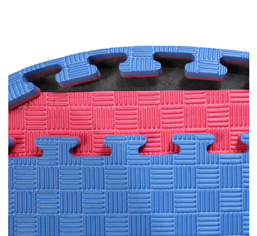 Legend Puzzelmat 1 x 1 m sport 4CM Blauw/Rood - met staffelkorting