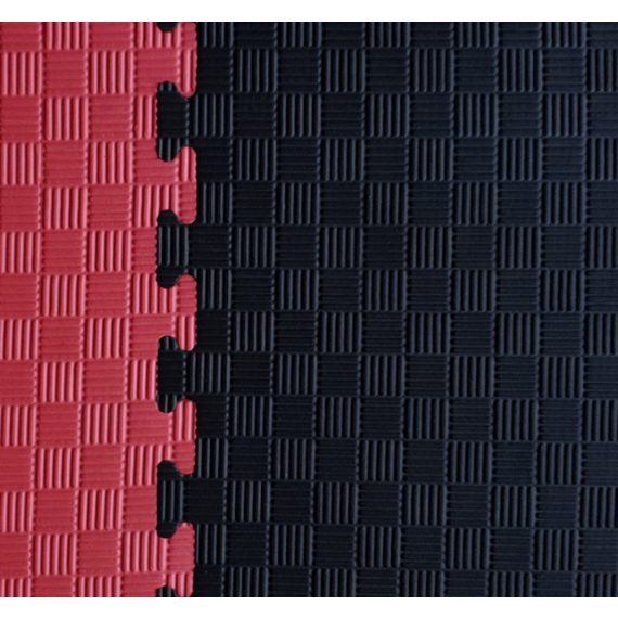 Puzzelmat 1 x 1 m sport 2.5CM Zwart/Rood- Gratis verzonden