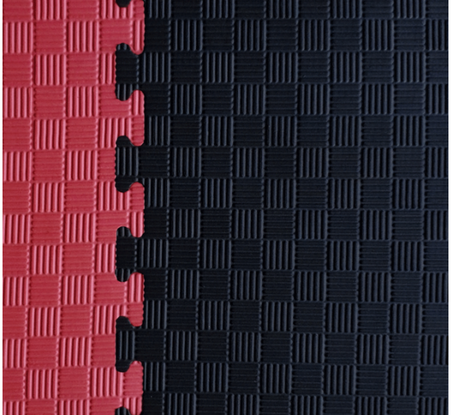 Puzzelmat 1 x 1 m sport 2.5CM Zwart/Rood