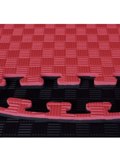 Legend Puzzelmat 1 x 1 m sport 2.5CM Zwart/Rood - met staffelkorting