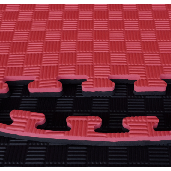 Puzzelmat 1 x 1 m sport 2.5CM Zwart/Rood- Gratis verzonden