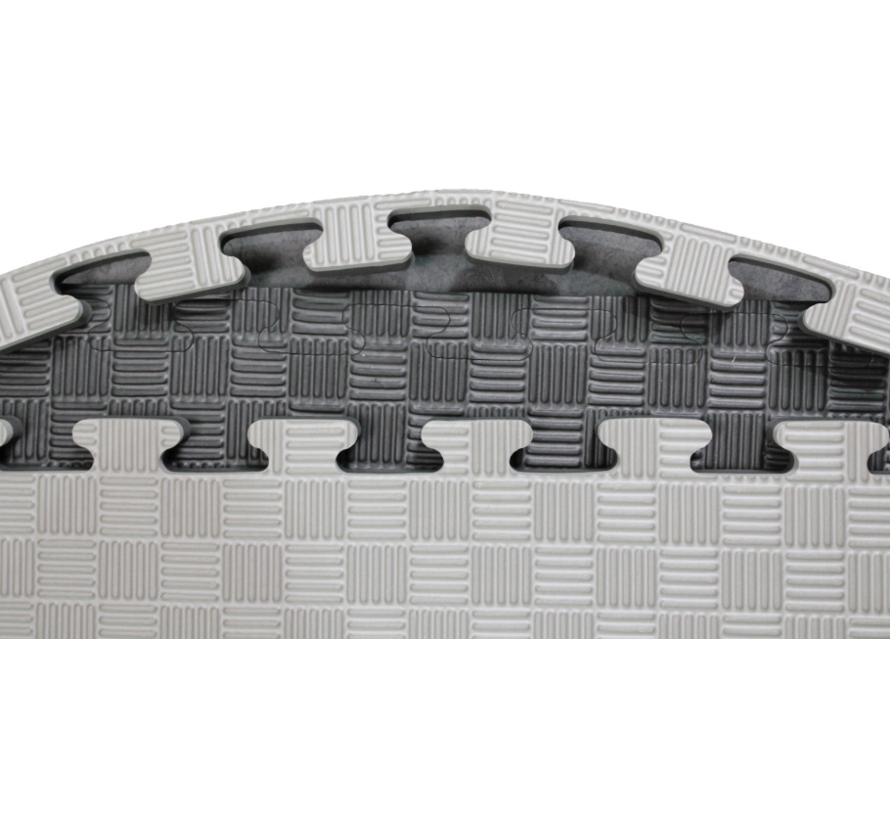 Puzzelmat 1 x 1 m sport 4CM Zwart/Grijs