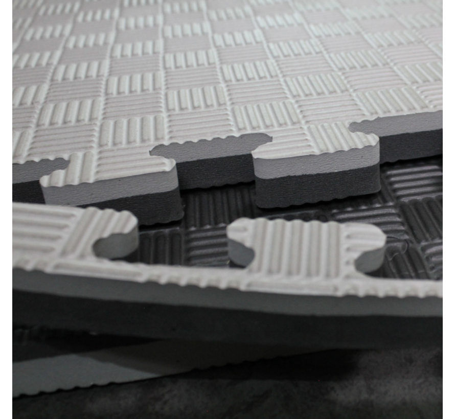 Puzzelmat 1 x 1 m sport 4CM Zwart/Grijs - met staffelkorting