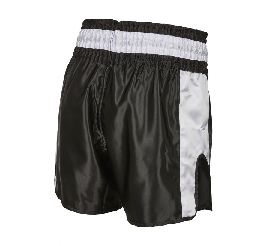 PX Thai Shorts,"Contender" zwart-wit - Maat M - OP=OP