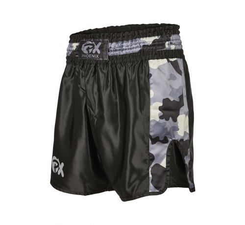 Phoenix PX Thai Shorts,"Contender" zwart-camo - OP=OP