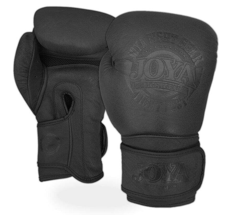 Joya 'Fight Fast' Kickbokshandschoen – Faded Black (Leer)