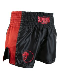 Super Pro Super Pro Combat Gear Thai en Kickboksshort Brave Zwart/Rood