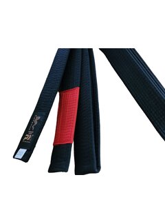 Phoenix Braziliaans jiu jitsu band, zwart met rode streep