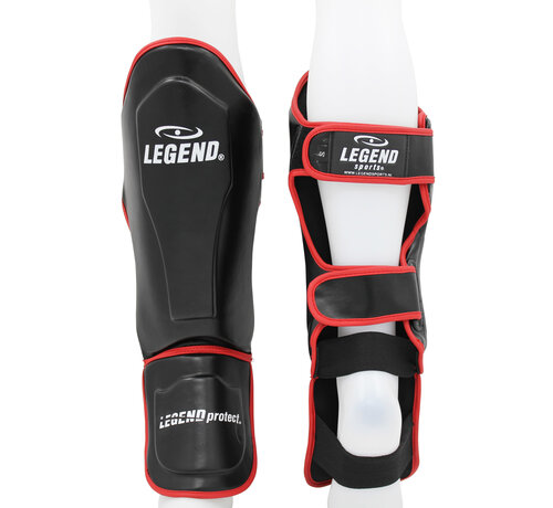 Legend Scheenbeschermers Best zwart/rood - Maat M - OP=OP