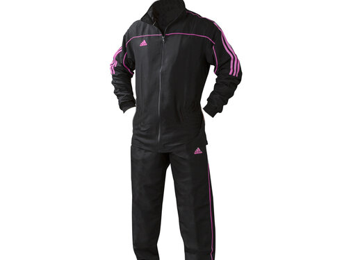 Adidas Team Track Trainingsbroek Zwart/Roze  (zonder jas) - Maat M - OP=OP