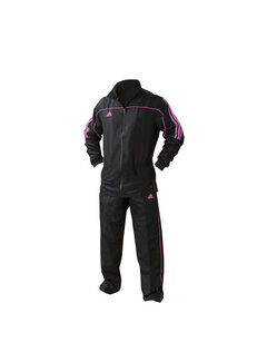 Adidas Team Track Trainingsjack Zwart/Roze  (zonder broek) - Maat M- OP=OP