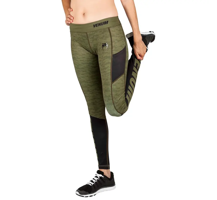 dames Defender legging Khaki/zwart -Maat S - OP=OP