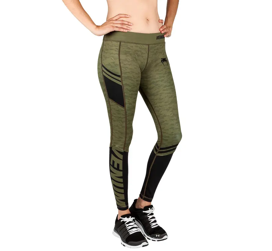 dames Defender legging Khaki/zwart -Maat S - OP=OP