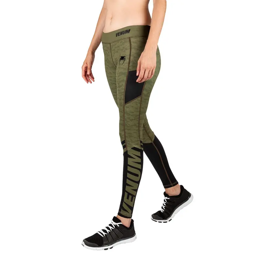 dames Defender legging Khaki/zwart -Maat S - OP=OP