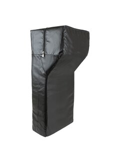 Sportief Trap/stootkussen met hoek 75 x 35 x 25-15 cm Zwart