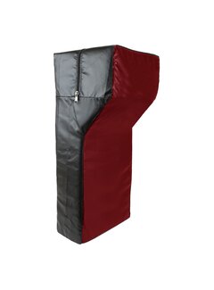 Trap/stootkussen met hoek 75 x 35 x 25-15 cm Zwart/rood