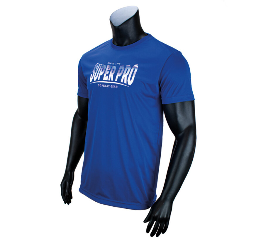 Super Pro Combat Gear DryFit T-Shirt Stripes Blauw/Wit