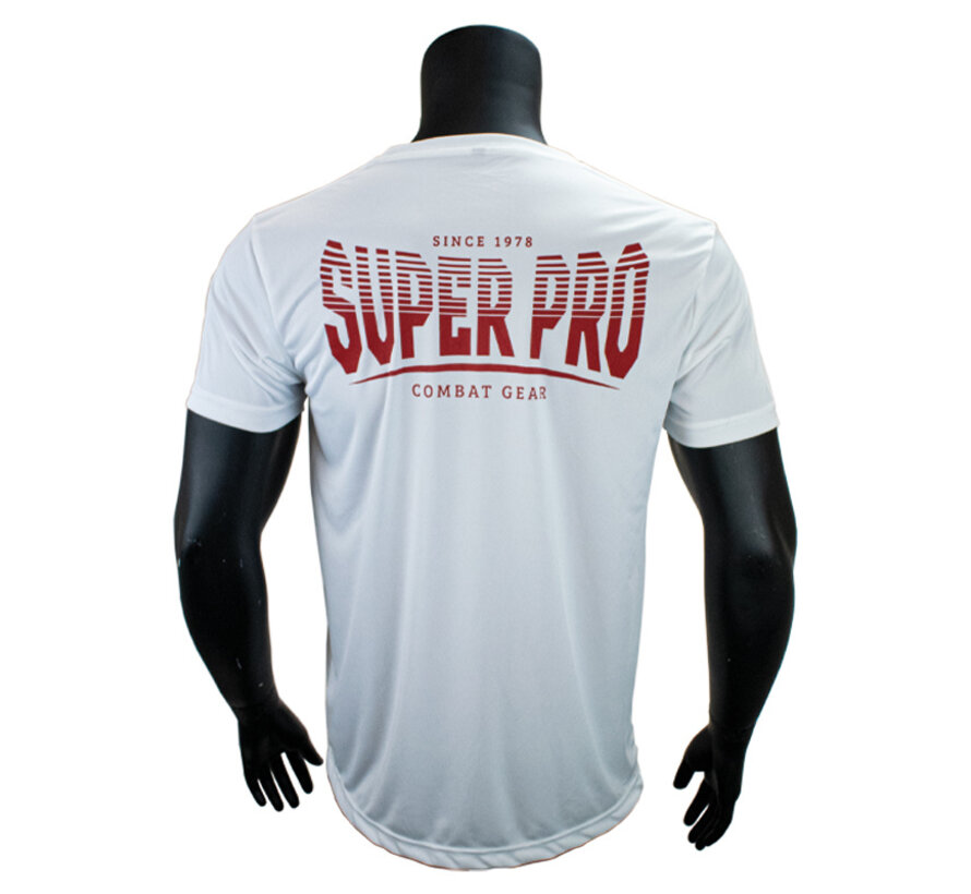 Super Pro Combat Gear DryFit T-Shirt Stripes Wit/Rood