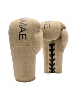 FUJIMAE Vintage Lederen bokshandschoenen met vetersluiting