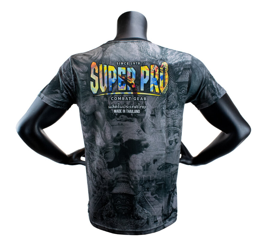 Super Pro Combat Gear Thai T-Shirt Pattaya MADE in THAILAND Zwart