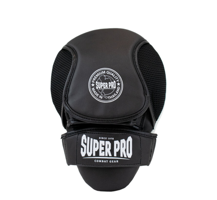 Super Pro Combat Gear Leather Focus Pads Pattaya MADE in THAILAND Black (paar)