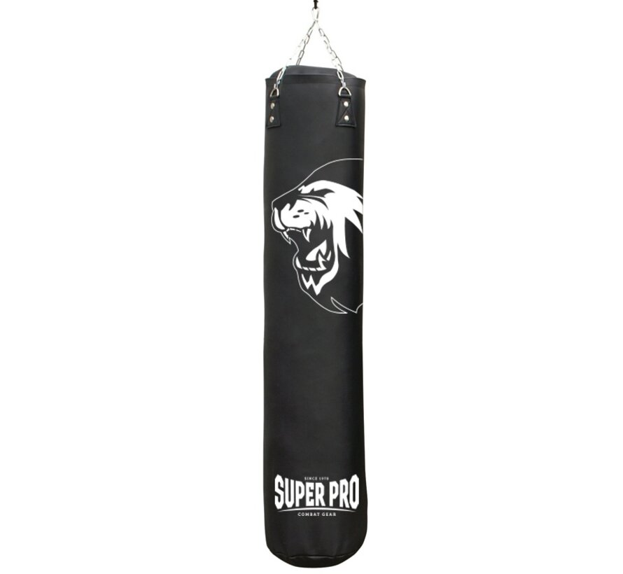 150 cm Super Pro Combat Gear Bokszak Pro Luxe Leeuwenlogo Zwart