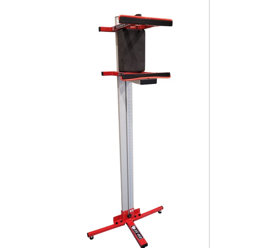 Breekplanken houder voor breektechnieken in hoogte verstelbaar