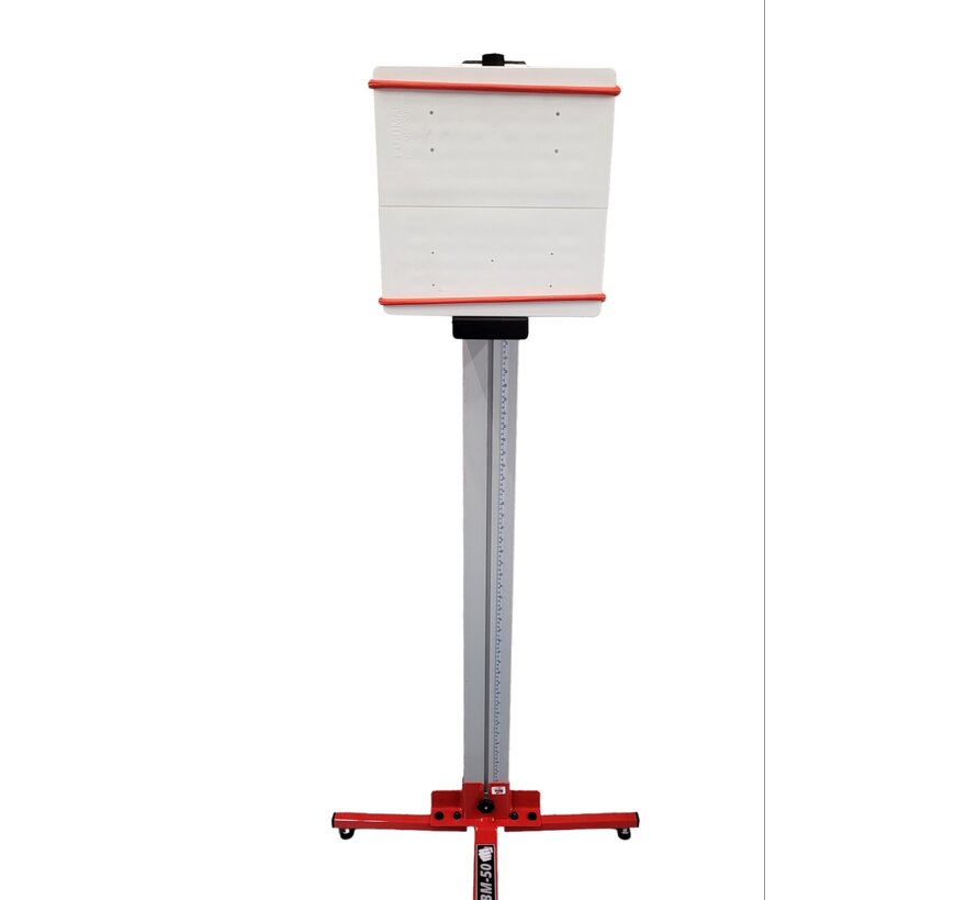 Breekplanken houder voor breektechnieken in hoogte verstelbaar