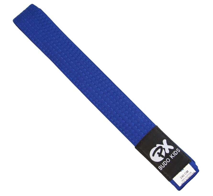 PX Budo Kids soepele band, blauw