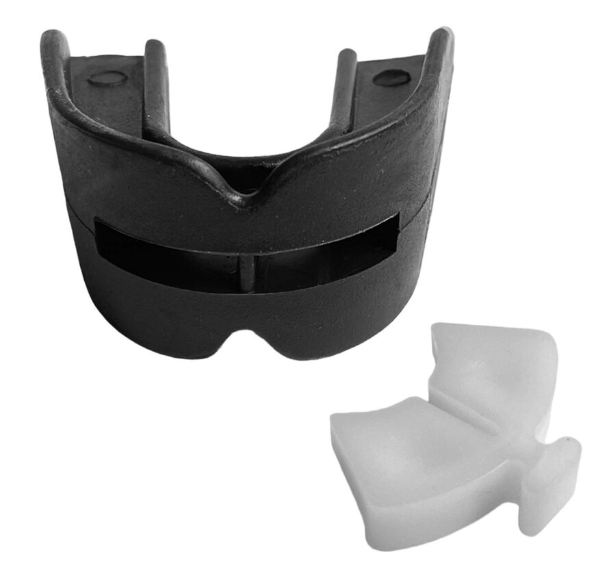 Dubbel gebitsbeschermer volwassen, zwart met doosje